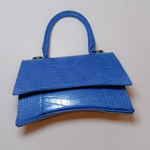 Royal Blue Crocodile Skin Purse